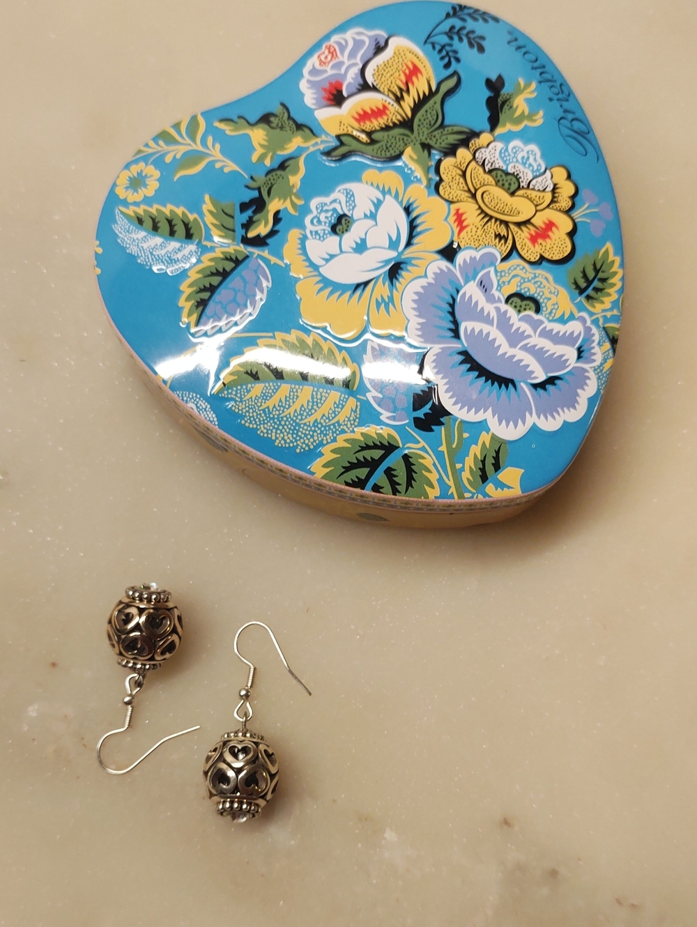 SALE!🔥 Brighton Glimmer Twist Interchangable Earrings with Heart Cut Out Beads - Picture 10 of 13